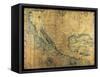 Map of Nueva Espana-Jose Antonio Alzate-Framed Stretched Canvas