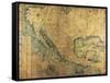 Map of Nueva Espana-Jose Antonio Alzate-Framed Stretched Canvas