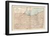 Map of Ohio, Northern Part. United States-Encyclopaedia Britannica-Framed Art Print