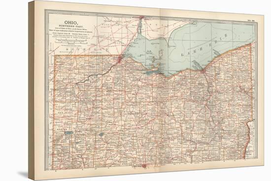 Map of Ohio, Northern Part. United States-Encyclopaedia Britannica-Stretched Canvas