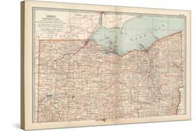 Map of Ohio, Northern Part. United States-Encyclopaedia Britannica-Stretched Canvas