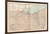 Map of Ohio, Northern Part. United States-Encyclopaedia Britannica-Framed Art Print