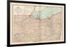 Map of Ohio, Northern Part. United States-Encyclopaedia Britannica-Framed Art Print