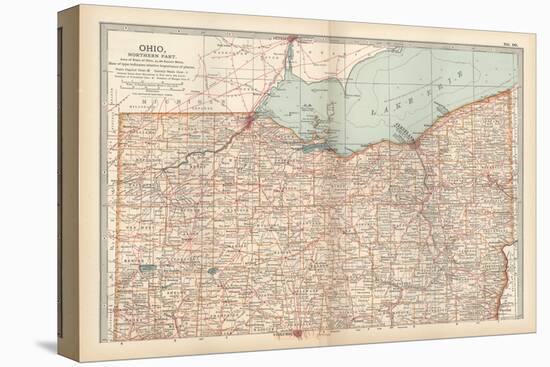 Map of Ohio, Northern Part. United States-Encyclopaedia Britannica-Stretched Canvas