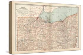 Map of Ohio, Northern Part. United States-Encyclopaedia Britannica-Stretched Canvas