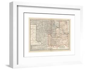 Map of Oklahoma and Indian Territory. United States-Encyclopaedia Britannica-Framed Giclee Print