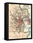 Map of Omaha and Vicinity-Encyclopaedia Britannica-Framed Stretched Canvas