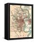 Map of Omaha and Vicinity-Encyclopaedia Britannica-Framed Stretched Canvas