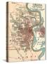 Map of Omaha and Vicinity-Encyclopaedia Britannica-Stretched Canvas