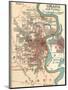 Map of Omaha and Vicinity-Encyclopaedia Britannica-Mounted Art Print