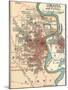 Map of Omaha and Vicinity-Encyclopaedia Britannica-Mounted Art Print