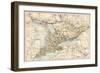 Map of Ontario, Canada, 1870s-null-Framed Premium Giclee Print