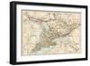 Map of Ontario, Canada, 1870s-null-Framed Premium Giclee Print