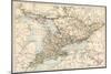 Map of Ontario, Canada, 1870s-null-Mounted Premium Giclee Print