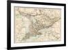 Map of Ontario, Canada, 1870s-null-Framed Giclee Print