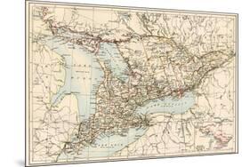 Map of Ontario, Canada, 1870s-null-Mounted Giclee Print