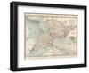 Map of Ontario, Canada. Insets of Toronto and Western Part of Ontario-Encyclopaedia Britannica-Framed Art Print