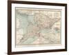 Map of Ontario, Canada. Insets of Toronto and Western Part of Ontario-Encyclopaedia Britannica-Framed Art Print