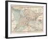 Map of Ontario, Canada. Insets of Toronto and Western Part of Ontario-Encyclopaedia Britannica-Framed Art Print