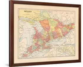 Map of Ontario-Wild Apple Portfolio-Framed Art Print