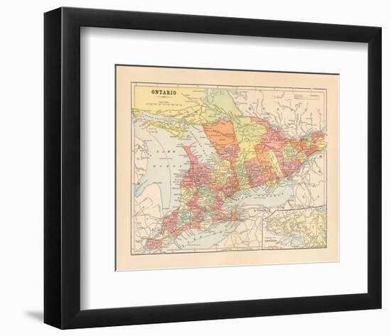 Map of Ontario-Wild Apple Portfolio-Framed Art Print