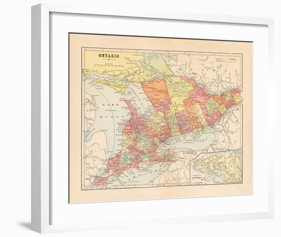 Map of Ontario-Wild Apple Portfolio-Framed Art Print