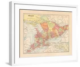 Map of Ontario-Wild Apple Portfolio-Framed Art Print