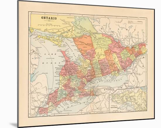 Map of Ontario-Wild Apple Portfolio-Mounted Art Print