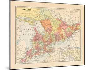 Map of Ontario-Wild Apple Portfolio-Mounted Art Print