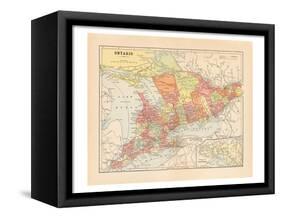 Map of Ontario-Wild Apple Portfolio-Framed Stretched Canvas