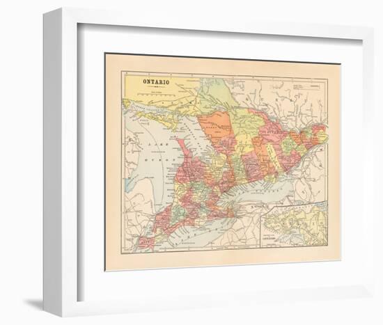 Map of Ontario-Wild Apple Portfolio-Framed Art Print