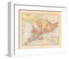 Map of Ontario-Wild Apple Portfolio-Framed Art Print