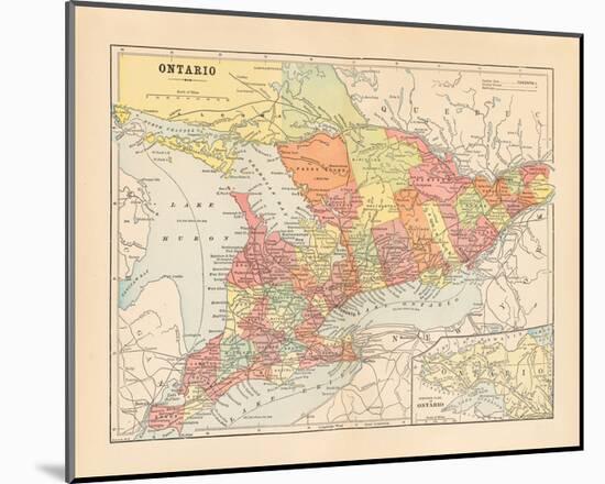 Map of Ontario-Wild Apple Portfolio-Mounted Art Print