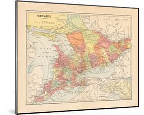 Map of Ontario-Wild Apple Portfolio-Mounted Art Print