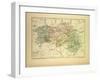 Map of Orne France-null-Framed Giclee Print