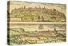 Map of Orvieto and Loreto, Umbria and Marche Region from Civitates Orbis Terrarum-null-Stretched Canvas