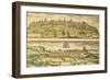 Map of Orvieto and Loreto, Umbria and Marche Region from Civitates Orbis Terrarum-null-Framed Giclee Print