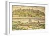 Map of Orvieto and Loreto, Umbria and Marche Region from Civitates Orbis Terrarum-null-Framed Giclee Print