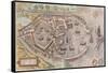 Map of Ostia, Ancient Rome, from Civitates Orbis Terrarum-null-Framed Stretched Canvas