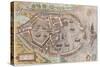 Map of Ostia, Ancient Rome, from Civitates Orbis Terrarum-null-Stretched Canvas