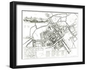 Map of Oxford, 1643-Wenceslaus Hollar-Framed Giclee Print