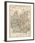 Map of Oxfordshire, Buckinghamshire, and Berkshire, England, 1870s-null-Framed Giclee Print