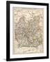 Map of Oxfordshire, Buckinghamshire, and Berkshire, England, 1870s-null-Framed Giclee Print