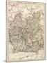 Map of Oxfordshire, Buckinghamshire, and Berkshire, England, 1870s-null-Mounted Giclee Print