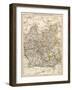 Map of Oxfordshire, Buckinghamshire, and Berkshire, England, 1870s-null-Framed Giclee Print