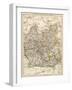 Map of Oxfordshire, Buckinghamshire, and Berkshire, England, 1870s-null-Framed Giclee Print