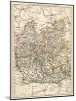 Map of Oxfordshire, Buckinghamshire, and Berkshire, England, 1870s-null-Mounted Giclee Print