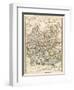 Map of Oxfordshire, Buckinghamshire, and Berkshire, England, 1870s-null-Framed Giclee Print