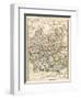 Map of Oxfordshire, Buckinghamshire, and Berkshire, England, 1870s-null-Framed Premium Giclee Print