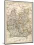 Map of Oxfordshire, Buckinghamshire, and Berkshire, England, 1870s-null-Mounted Premium Giclee Print